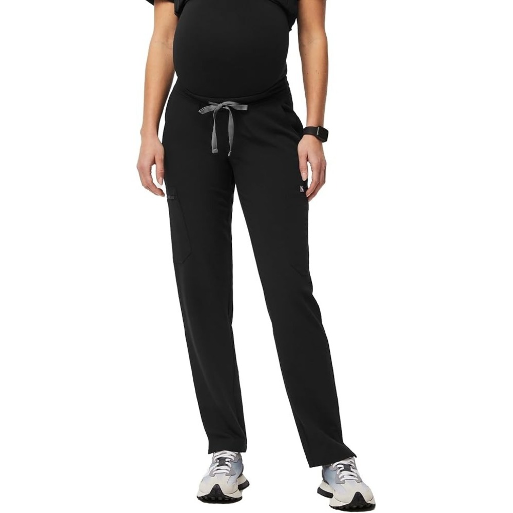 FIGS Yola Petite Maternity Slim Pant 2.0 Black XS